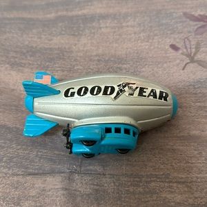 Antique Vintage 1970s Goodyear Blimp - Steel w Wheels - Made in Japan. Kids love